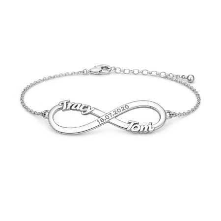 Handmade 925 Sterling Silver Tracy Toni Infinity Bracelet